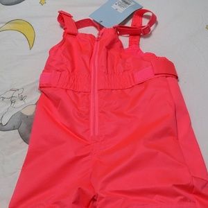 Pink snow bib for girl